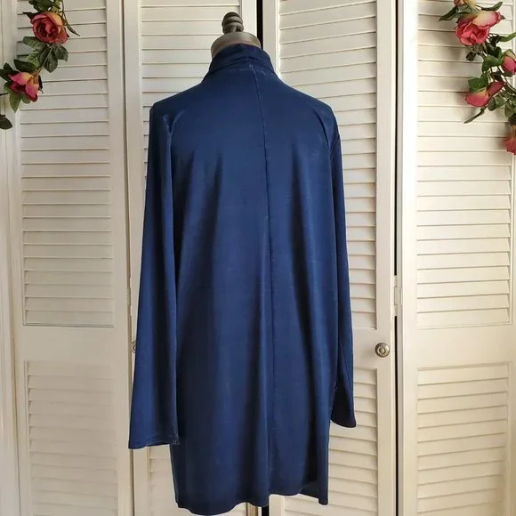 Pure Jill Indigo Wrap Cardigan Size M - Picture 6 of 11